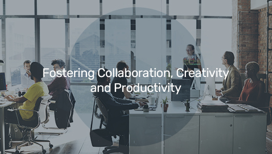 office full of creative solutions experts