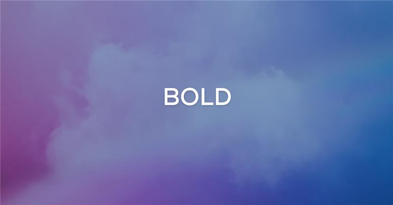We Are Bold